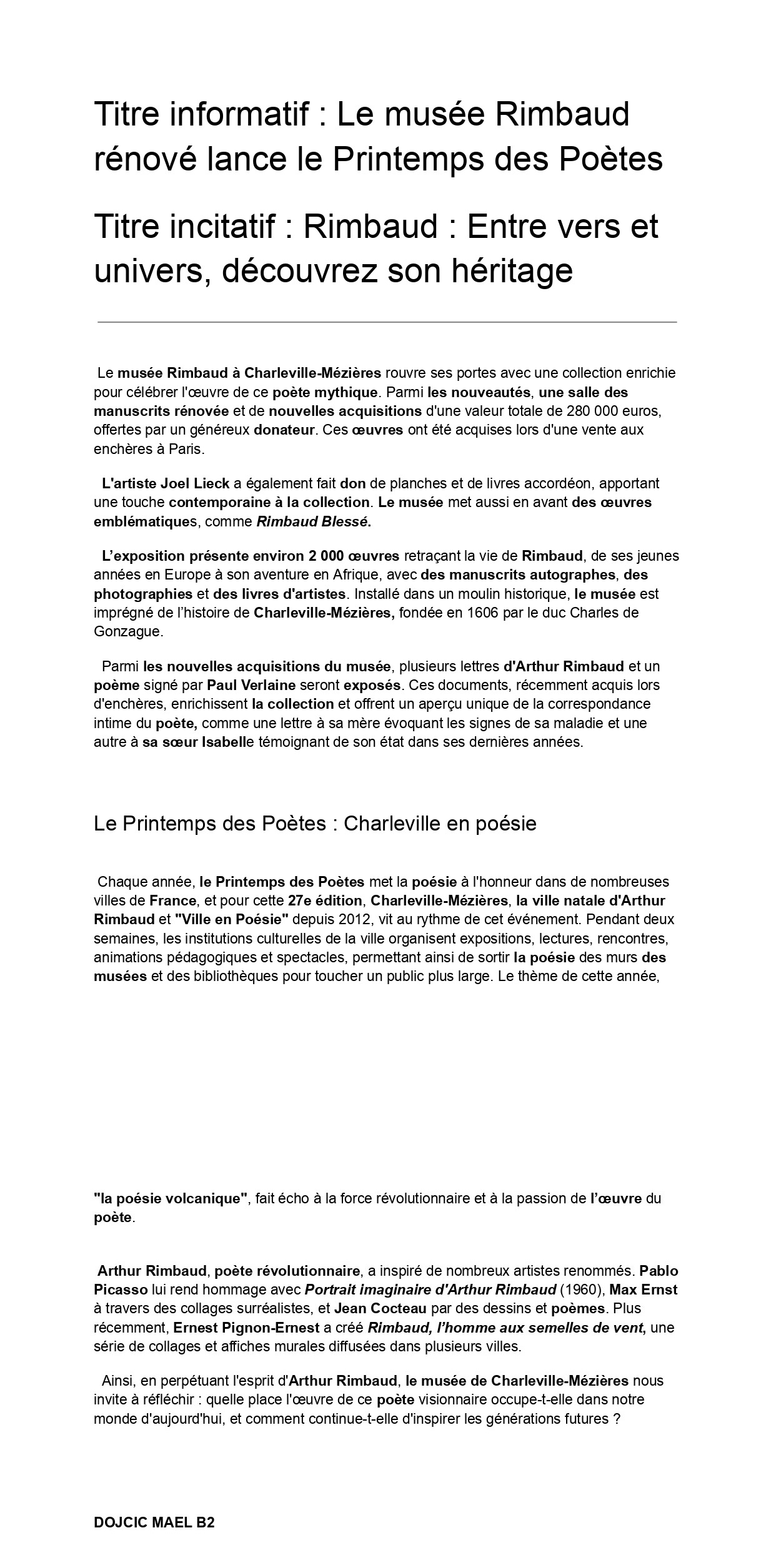 Image du projet : Article musée Rimbaud